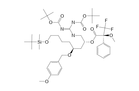 #III;(-)-(2S,4R)-N,N'-BIS-(TERT.-BUTOXYCARBONYL)-8-(TERT.-BUTYLDIMETHYLSILOXY)-4-(PARA-METHOXYBENZYLOXY)-2-[(R)-METHOXY-TRIFLUOROMETHYLPHENYLACETOXY]-GUANIDINE