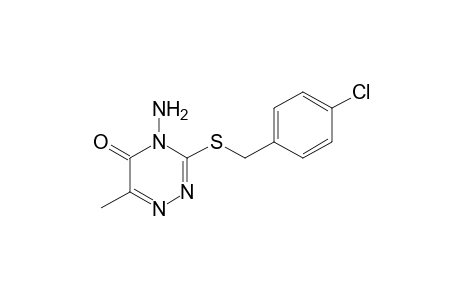 4-amino-3-[(p-chlorobenzyl)thio]-6-methyl-as-triazin-5(4H)-one