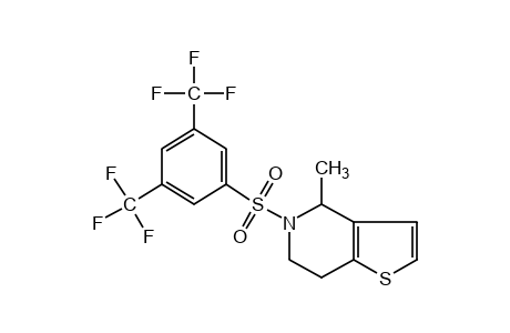 5-[(alpha,alpha,alpha,alpha',alpha',alpha'-HEXAFLUORO-3,5-XYLYL)SULFONYL]-4-METHYL-4,5,6,7-TETRAHYDROTHIENO[3,2-c]PYRIDINE