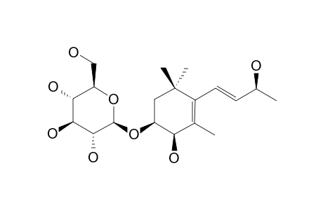 STAPHYLIONOSIDE-E;(3S,4R,9S,5Z,7E)-MEGASTIGMA-5,7-DIENE-3,4,9-TRIOL-3-O-BETA-D-GLUCOPYRANOSIDE