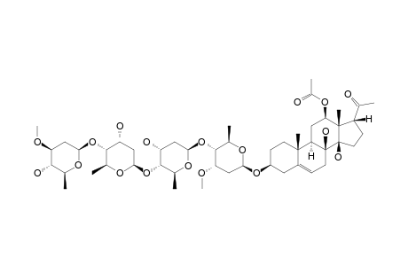 12-O-ACETYLLINEOLON-3-O-BETA-D-[OLEANDROPYRANOSYL-(1->4)-DIGITOXOPYRANOSYL-(1->4)-DIGITOXOPYRANOSYL-(1->4)-CYMAROPYRANOSIDE]