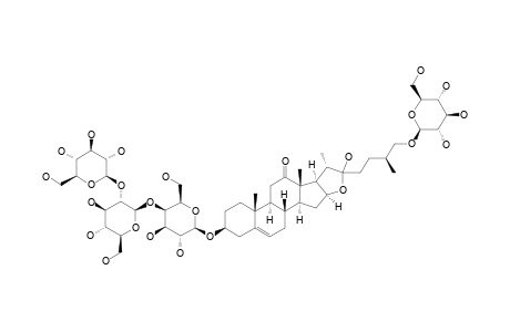 #8;(25S)-KINGIANOSIDE-E;(25S)-[(3-O-BETA-D-GLUCOPYRANOSYL-(1->2)-O-BETA-D-GLUCOPYRANOSYL-(1->4)-BETA-D-GALACTOPYRANOSYL)-OXY]-26-[(BETA-D-GLUCOPYRANOSYL)-OXY]-