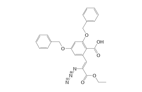 Benzoic acid, 2-(2-azido-3-ethoxy-3-oxo-1-propenyl)-4,6-bis(phenylmethoxy)-, (Z)-