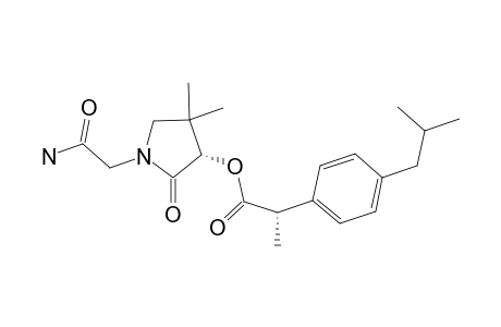 (S,S)-1-CARBAMOYLMETHYL-4,4-DIMETHYL-2-OXOPYRROLIDINYL-2-(4-ISOBUTYLPENYL)-PROPIONATE;MAJOR-DIASTEREOMER