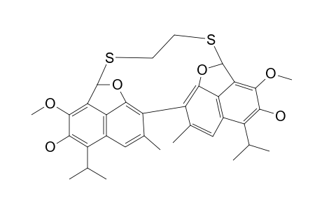 5,5'-DIISOPROPYL-2,2'-DITHIOETHANE-4,4-DIMETHOXY-7,7'-DIMETHYL-2H,2'H-[8,8']-BI-[NAPHTHO-[1,8-BC]-FURANYL]-3,3'-DIOL