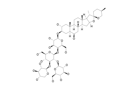 ANGINOSIDE;(25R)-5-ALPHA-SPIROSTAN-2-ALPHA,3-BETA,6-BETA-TRIOL-3-O-BETA-D-GLUCOPYRANOSYL-(1->2)-O-[BETA-D-XYLOPYRANOSYL-(1->3)]-O-BETA-D-GLUCOPYRAN