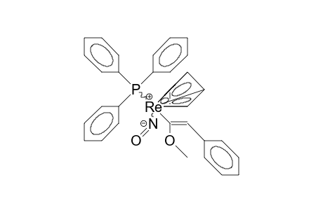 /.eta.-5/-Cyclopentadienyl-nitroso-triphenylphosphino-(1-methoxy-2-phenyl-trans-ethenyl) rhenium