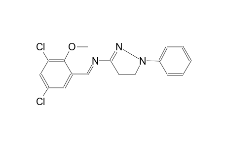 N-[(E)-(3,5-Dichloro-2-methoxyphenyl)methylidene]-1-phenyl-4,5-dihydro-1H-pyrazol-3-amine