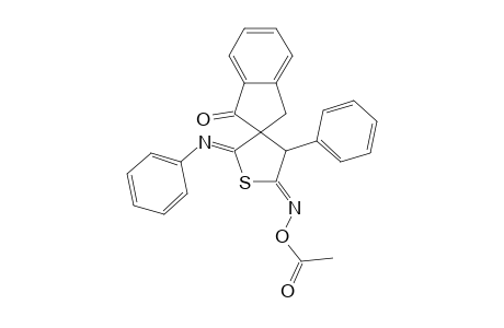 5'-(Acetoxyimino)-4'-phenyl-2'-(phenylimino)-1-oxo-2',3',4',5'-tetrahydro-spiro[indane-2,3'-thiophene]