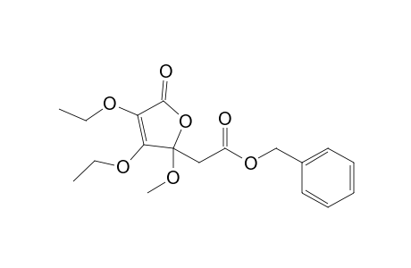 (phenylmethyl) 2-(3,4-diethoxy-2-methoxy-5-oxidanylidene-furan-2-yl)ethanoate