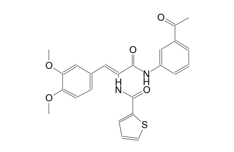 N-[(Z)-1-[(3-acetylanilino)carbonyl]-2-(3,4-dimethoxyphenyl)ethenyl]-2-thiophenecarboxamide