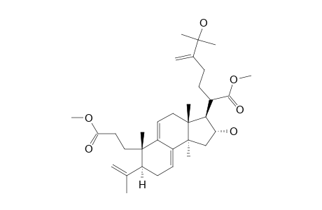 16-ALPHA,25-DIHYDROXY-3,4-SECO-LANOSTA-4(28),7,9(11),24(31)-TETRAEN-3,21-DIOIC-ACID-DIMETHYLESTER