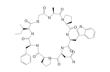 BRACHYSTEMIN_H;CYCLO-(PRO-(1)-PHE-(2)-ILE-(3)-GLY-(4)-ALA-(5)-PRO-(6)-TRP-(7)-ASN-(8))