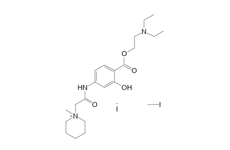 1-{[(4-CARBOXY-3-HYDROXYPHENYL)CARBAMOYL]METHYL}-1-METHYLPIPERIDINIUM IODIDE, 2-(DIETHYLAMINO)ETHYL ESTER, METHIODIDE