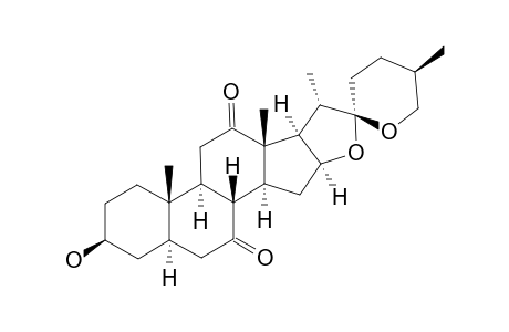 (25R)-3-BETA-HYDROXY-5-ALPHA-SPIROSTANE-7,12-DIONE