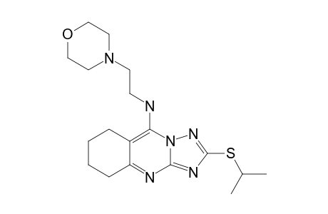 2-(1-METHYLETHYLTHIO)-5-[2-(MORPHOLIN-4-YL)-ETHYL]-AMINO-6,7,8,9-TETRAHYDRO-1,2,4-TRIAZOLO-[5,1-B]-QUINAZOLINE