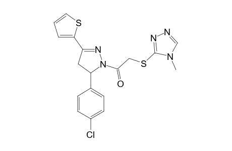 1-[(4-METHYL-4H-1,2,4-TRIAZOL-3-YL)-THIOACETYL]-3-(2-THIENYL)-5-(4-CHLOROPHENYL)-2-PYRAZOLINE