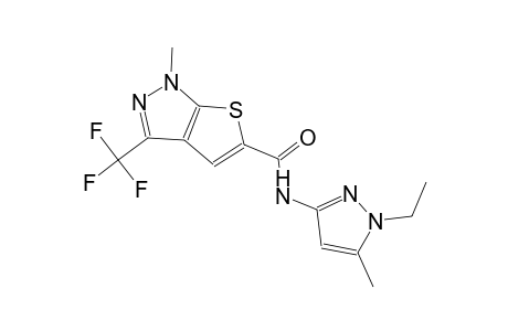 N-(1-ethyl-5-methyl-1H-pyrazol-3-yl)-1-methyl-3-(trifluoromethyl)-1H-thieno[2,3-c]pyrazole-5-carboxamide