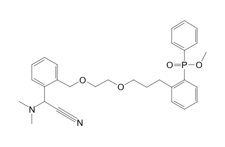 ORTHO-(3-(2'-((ORTHO'-(A-N,N-DIMETHYL)-CYANOMETHYL)-PHENYL)-METHOXY)-ETHOXYLPROPYL)-PHENYL-PHENYL-METHYL-PHOSPHINATE