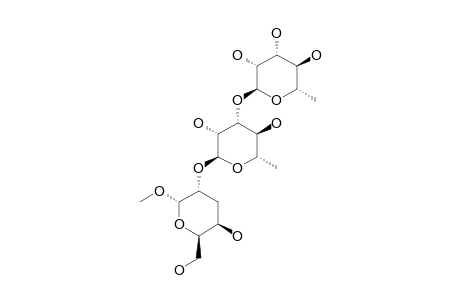 METHYL-ALPHA-L-RHAMNOPYRANOSYL-(1->3)-ALPHA-L-RHAMNOPYRANOSYL-(1->2)-3-DEOXY-ALPHA-D-XYLO-HEXOPYRANOSIDE