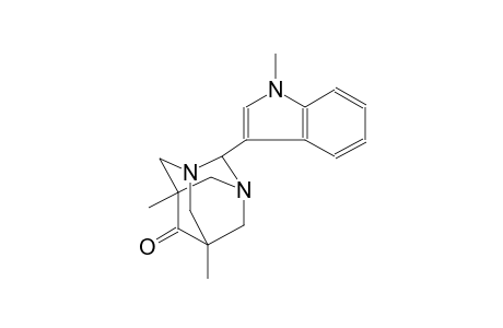 5,7-Dimethyl-2-(1-methyl-1H-indol-3-yl)-1,3-diaza-tricyclo[3.3.1.1(3,7)]decan-6-one