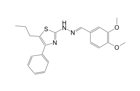 benzaldehyde, 3,4-dimethoxy-, (4-phenyl-5-propyl-2-thiazolyl)hydrazone