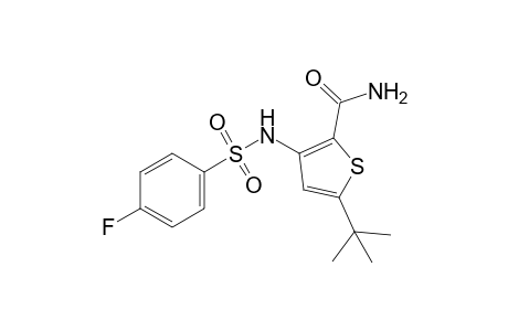 5-tert-butyl-3-(p-fluorobenzenesulfonamido)-2-thiophenecarboxamide