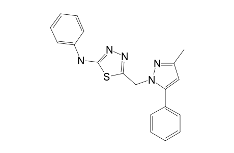 2-[1'-(3'-METHYL-5'-PHENYL-PYRAZOLYL)-METHYL]-5-PHENYLAMINO-1,3,4-THIADIAZOLE