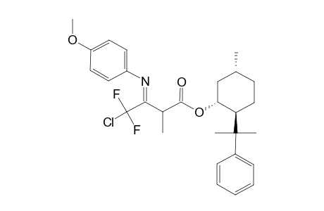 (-)-(2S,5S,1R)-5-METHYL-2-(1-METHYL-1-PHENYLETHYL)-CYCLOHEXYL-(Z)-4-CHLORO-4,4-DIFLUORO-3-(4-METHOXYANILINO)-2-METHYL-2-BUTENOATE;IMINO-TAUTOMER