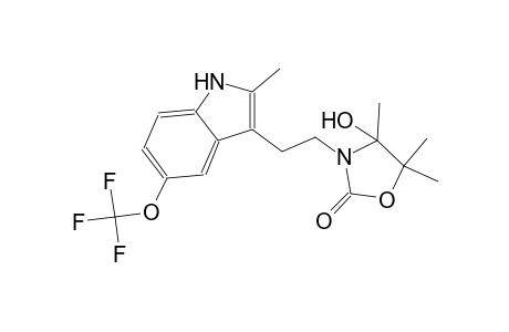 4-Hydroxy-4,5,5-trimethyl-3-[2-(2-methyl-5-trifluoromethoxy-1H-indol-3-yl)-ethyl]-oxazolidin-2-one