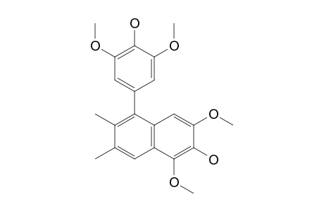 SACIDUMLIGNAN_A;5,4'-DIHYDROXY-4,6,3',5'-TETRAMETHOXY-2,7'-CYClOLIGNA-7,7'-DIENE