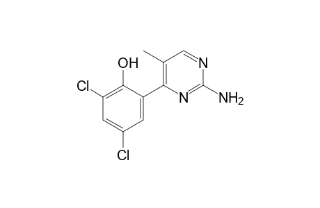 2-(2-amino-5-methyl-4-pyrimidinyl)-4,6-dichlorophenol