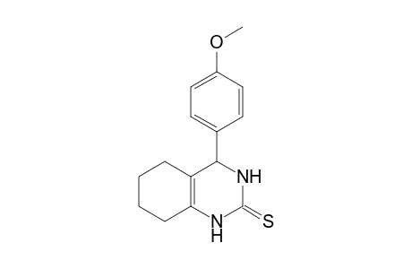 3,4,5,6,7,8-hexahydro-4-(p-methoxyphenyl)-2(1H)-quinazolinethione