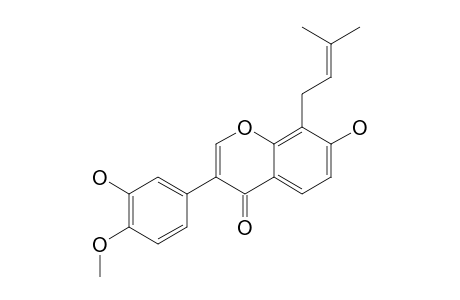 7,3'-DIHYDROXY-4'-METHOXY-8-(3-METHYL-2-BUTENYL)-ISOFLAVONE