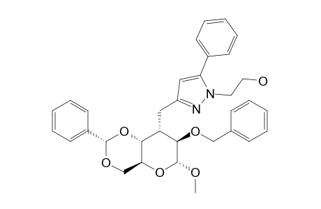 1-(2-HYDROXYETHYL)-3-(METHYL-2-O-BENZYL-4,6-O-BENZYLIDENE-3-DEOXY-ALPHA-D-ALTROPYRANOSID-3-YLMETHYL)-5-PHENYL-1-H-PYRAZOLE