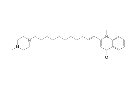 1-METHYL-2-[(1'E)-11'-(N-METHYLPIPERAZINYL)-UNDECENYL]-4(1H)-QUINOLONE