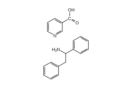 nicotinic acid, compound with 1,2-diphenylethylamine(1.1)