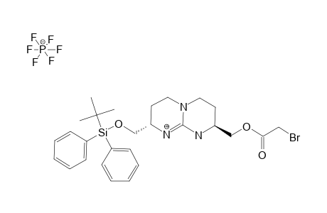 (2S,8S)-8-(2-BROMOACETOXYMETHYL)-2-(TERT.-BUTYLDIPHENYLSILANYLOXYMETHYL)-3,4,6,7,8,9-HEXAHYDRO-2H-PYRIMIDO-[1,2-A]-PYRIMIDIN-1-IUM