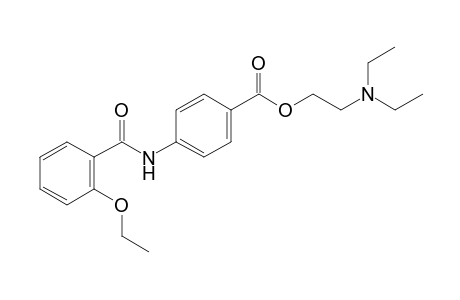 p-(o-ethoxybenzamido)benzoic acid, 2-(diethylamino)ethyl ester