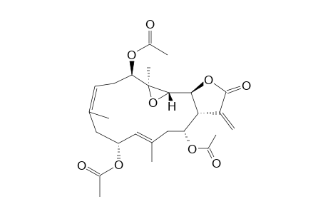 MICHAOLIDE-M;[1R,2S,3S,4R,5R,10S,14R,(7E,11E)]-5,10,14-TRIACETOXY-3,4-EPOXY-CEMBRA-7,11-DIEN-17,2-OLIDE