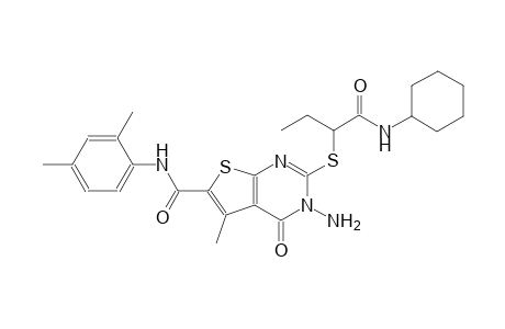 3-amino-2-({1-[(cyclohexylamino)carbonyl]propyl}sulfanyl)-N-(2,4-dimethylphenyl)-5-methyl-4-oxo-3,4-dihydrothieno[2,3-d]pyrimidine-6-carboxamide