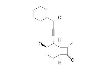 (3'S,1R,2R,3S,6R)-2-(3'-HYDROXY-3'-CYClOHEXYLPROP-1'-YNYL]-3-HYDROXY-8-EXO-METHYLBICYClO-[4.2.0]-OCTANE-7-ONE