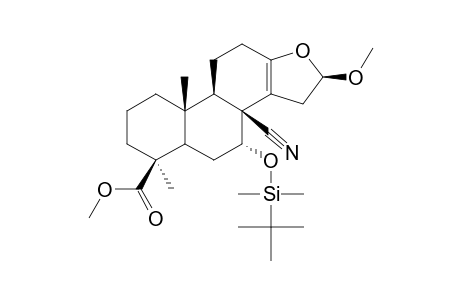 #18A;(4S,5S,7R,8R,9R,10S,16R)-7-ALPHA-[(TERT.-BUTYLDIMETHYLSILYL)-OXY]-8-BETA-CYANO-1,2,3,4,5,6,7,8,9,10,11,12,15,16-TETRADECAHYDRO-4-BETA-METHOXYCARBONYL-16-B