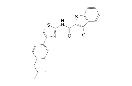 3-chloro-N-[4-(4-isobutylphenyl)-1,3-thiazol-2-yl]-1-benzothiophene-2-carboxamide