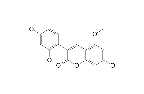 7,2',4'-TRIHYDROXY-5-METHOXY-3-ARYL-COUMARIN