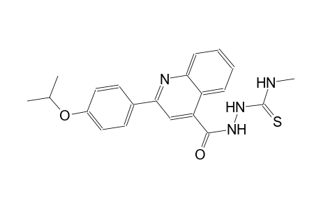 2-{[2-(4-isopropoxyphenyl)-4-quinolinyl]carbonyl}-N-methylhydrazinecarbothioamide