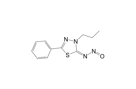 (NE)-N-(5-phenyl-3-propyl-1,3,4-thiadiazol-2-ylidene)nitrous amide