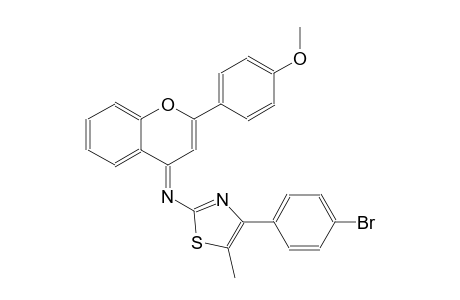 4-(4-bromophenyl)-N-[(4E)-2-(4-methoxyphenyl)-4H-chromen-4-ylidene]-5-methyl-1,3-thiazol-2-amine