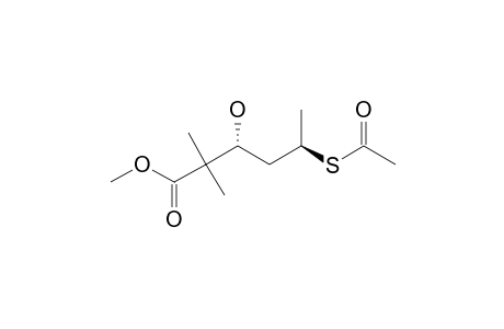 2,2-DIMETHYL-3-HYDROXY-5-(S-MERCAPTOACETYL)-HEXANOIC-ACID-METHYLESTER,ISOMER-#A