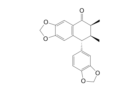 (-)-CAGAYANONE-B;(7'R,8S,8'S)-3',4':4,5-BIS-(METHYLENEDIOXY)-2,7'-CYCLOLIGNAN-7-ONE